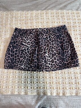 PacSun Leopard Print Skirt - Brown & Black